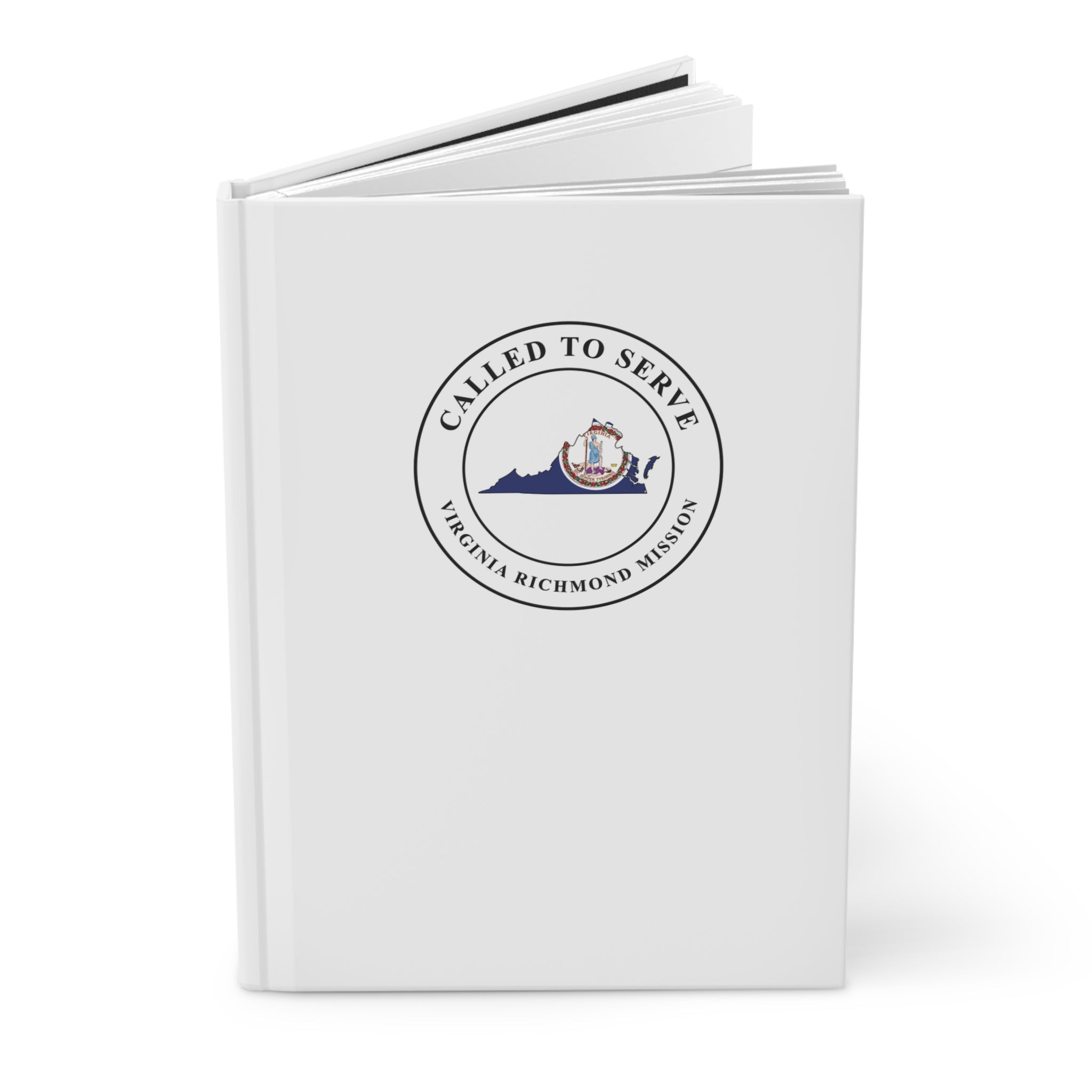 Virginia Richmond Mission Flag Map Called to Serve White Hardcover Journal Matte - Latter-Day Saint LDS Missionary Gift - Book of Mormon