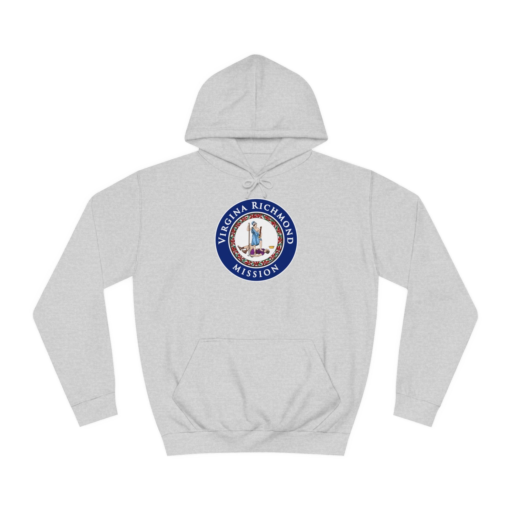 Virginia Richmond Mission State Flag Logo (Black Border) College Hoodie