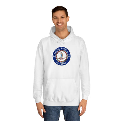 Virginia Richmond Mission State Flag Logo (Black Border) College Hoodie