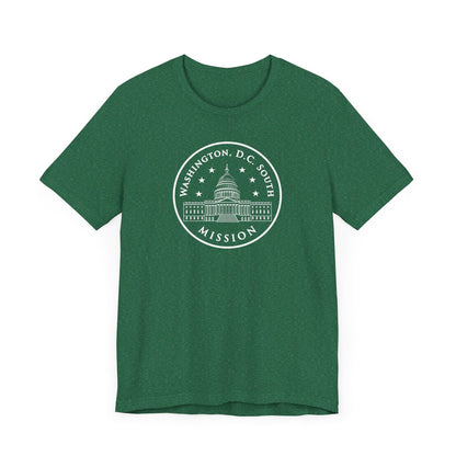 Washington DC South Mission Circular Monochrome Logo T-Shirt - Latter-Day Saint LDS Missionary Gift - Book of Mormon