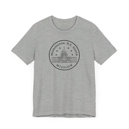 Washington DC South Mission Circular Monochrome Logo T-Shirt - Latter-Day Saint LDS Missionary Gift - Book of Mormon