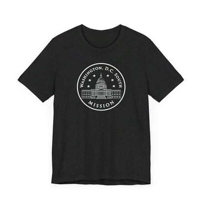 Washington DC South Mission Circular Monochrome Logo T-Shirt - Latter-Day Saint LDS Missionary Gift - Book of Mormon