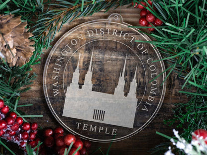 Washington DC Temple Christmas Ornament - Latter-Day Saint LDS Missionary Gift - Book of Mormon