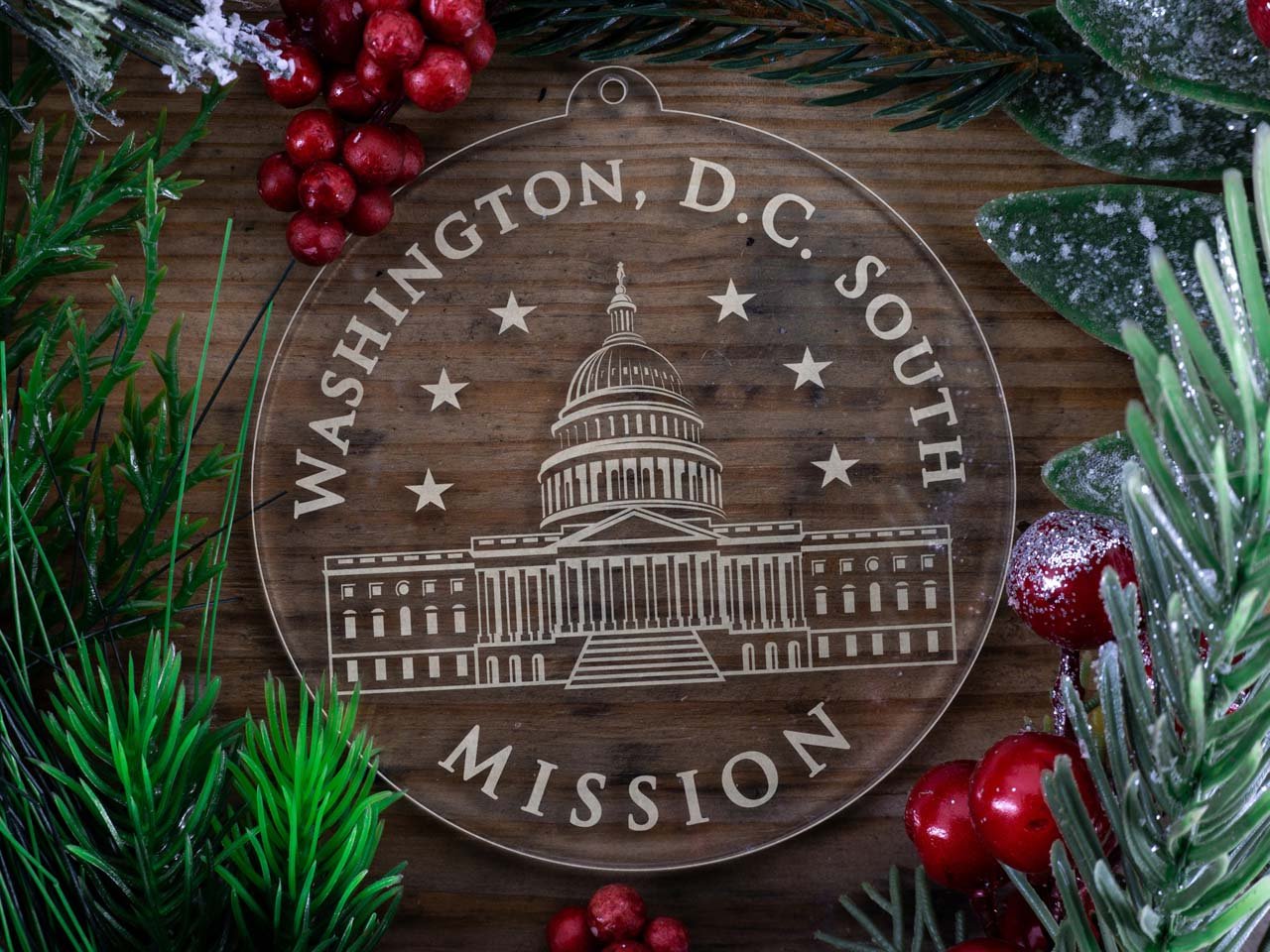 Washington, D.C. South Mission Christmas Ornament - Latter-Day Saint LDS Missionary Gift - Book of Mormon