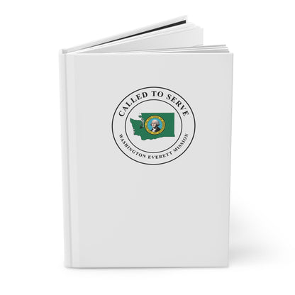 Washington Everett Mission Flag Map Called to Serve White Hardcover Journal Matte - Latter-Day Saint LDS Missionary Gift - Book of Mormon