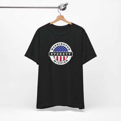 Washington Everett Mission Vintage Circular USA Flag T-Shirt - Latter-Day Saint LDS Missionary Gift - Book of Mormon