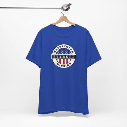 Washington Everett Mission Vintage Circular USA Flag T-Shirt - Latter-Day Saint LDS Missionary Gift - Book of Mormon
