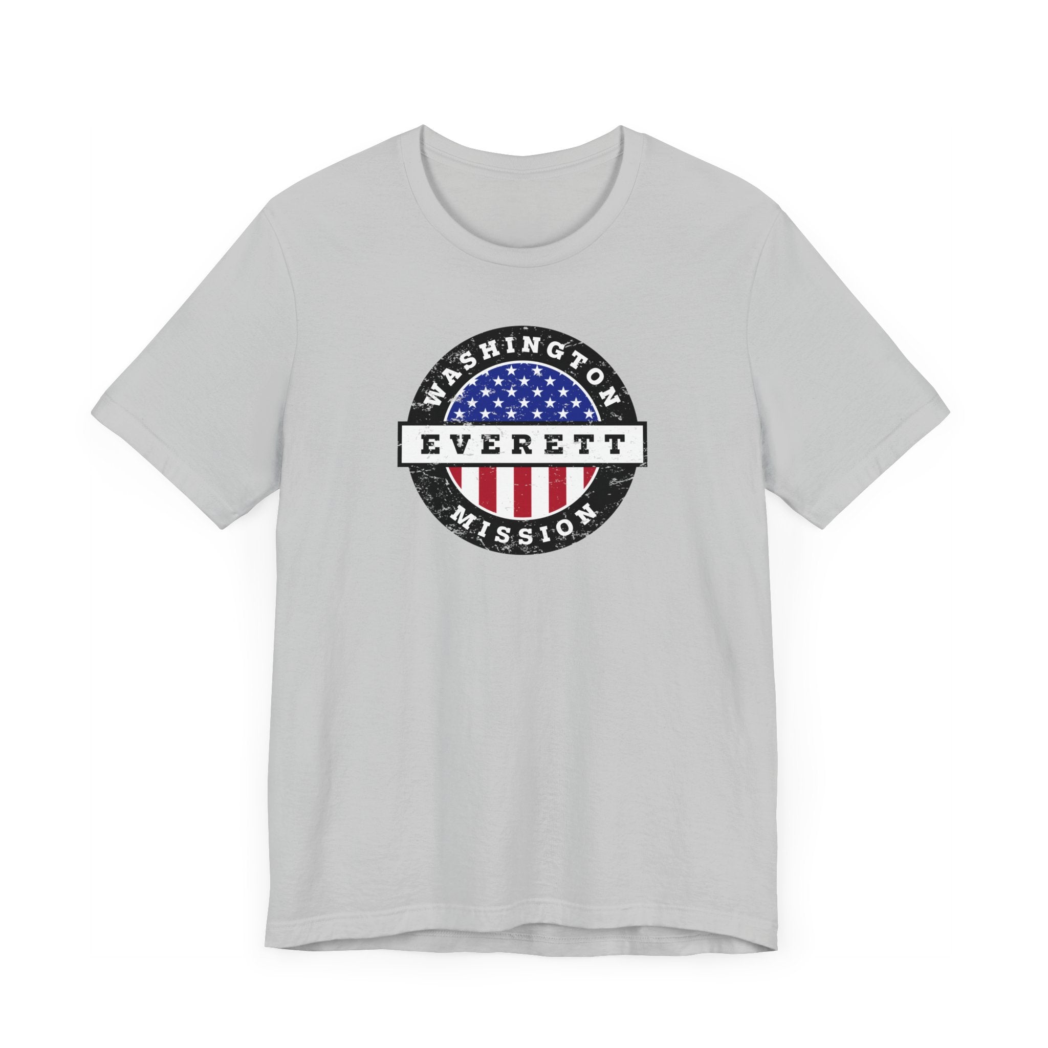 Washington Everett Mission Vintage Circular USA Flag T-Shirt - Latter-Day Saint LDS Missionary Gift - Book of Mormon