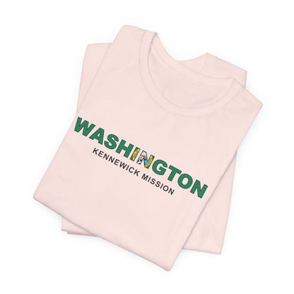 Washington Kennewick Mission Flag Title T-shirt - Latter-Day Saint LDS Missionary Gift - Book of Mormon