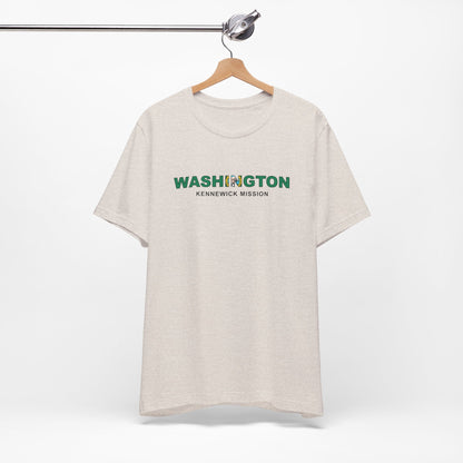 Washington Kennewick Mission Flag Title T-shirt - Latter-Day Saint LDS Missionary Gift - Book of Mormon