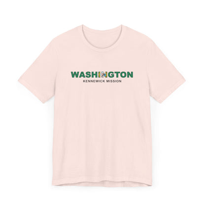 Washington Kennewick Mission Flag Title T-shirt - Latter-Day Saint LDS Missionary Gift - Book of Mormon