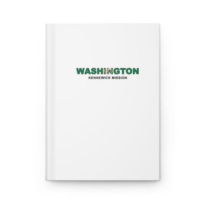 Washington Kennewick Mission Flag Title White Hardcover Journal Matte - Latter-Day Saint LDS Missionary Gift - Book of Mormon