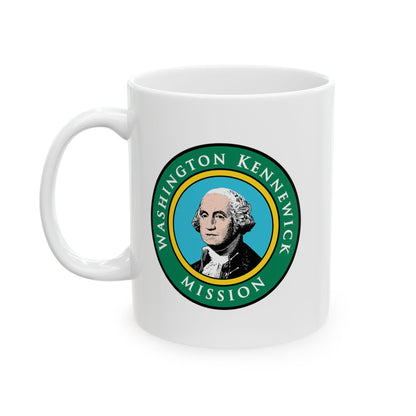 Washington Kennewick Mission State Flag Logo Ceramic Mug White - Latter-Day Saint LDS Missionary Gift - Book of Mormon