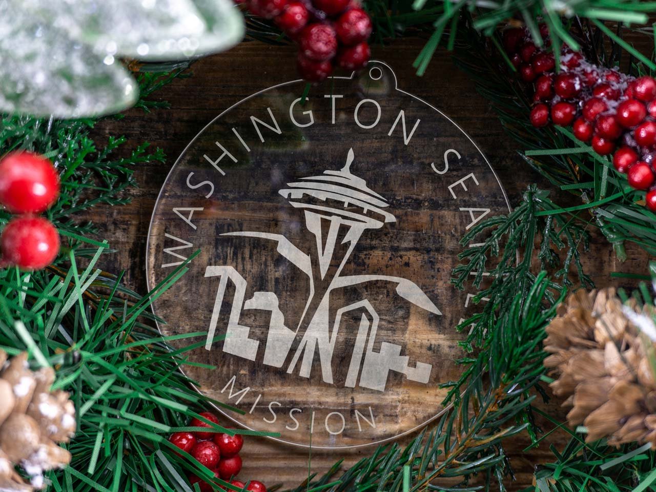 Washington Seattle Mission Christmas Ornament - Latter-Day Saint LDS Missionary Gift - Book of Mormon