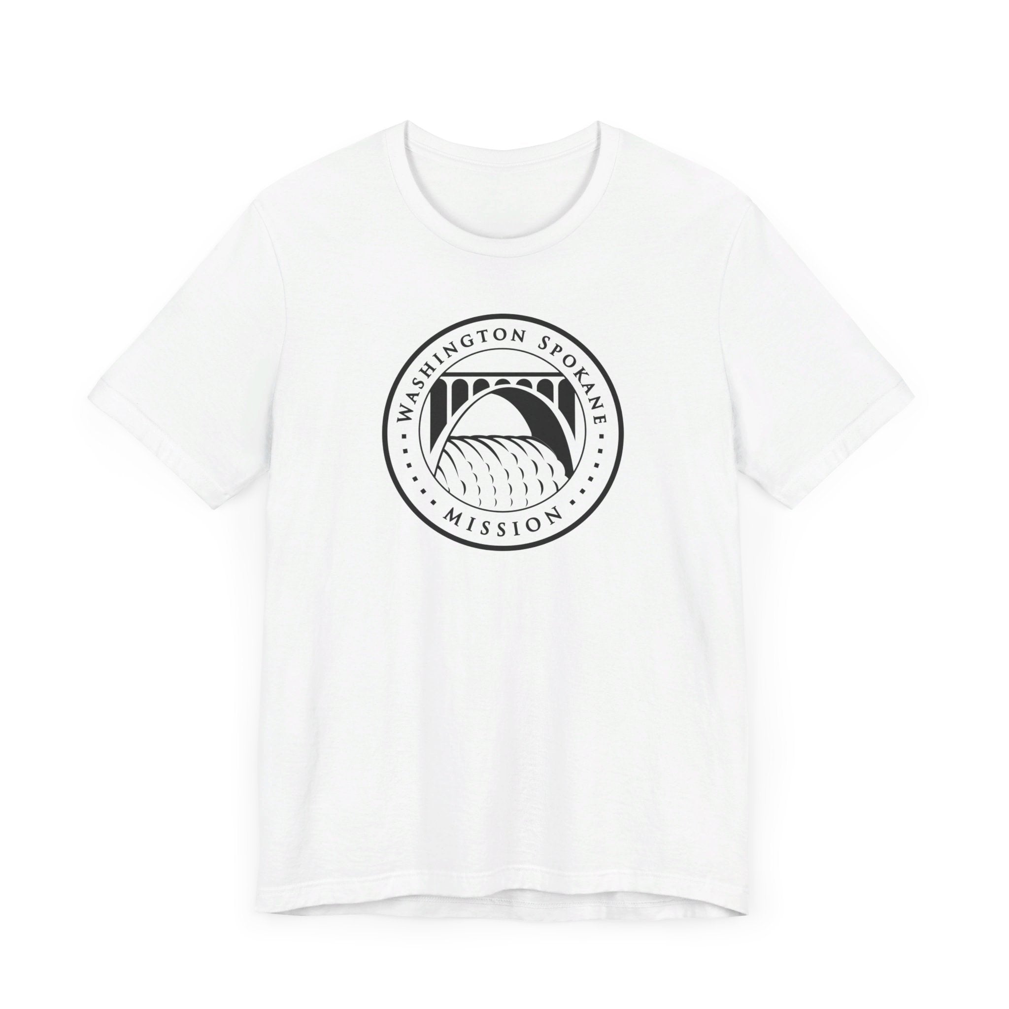 Washington Spokane Mission Circular Monochrome Logo T-Shirt - Latter-Day Saint LDS Missionary Gift - Book of Mormon