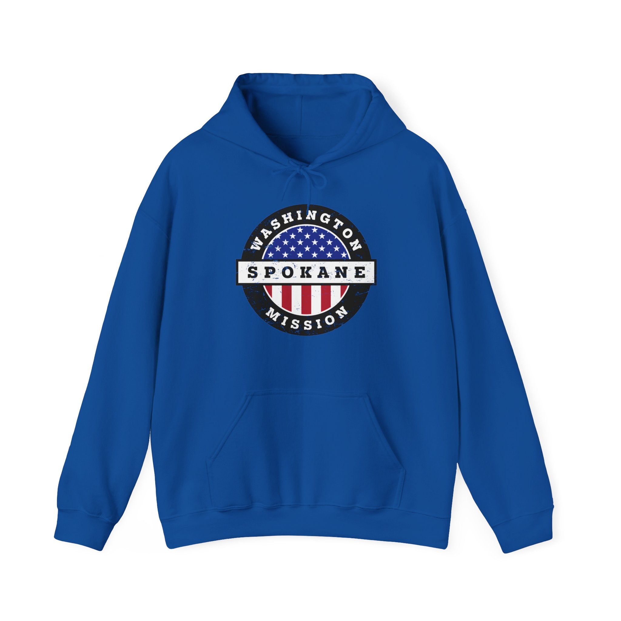 Washington Spokane Mission Circular USA Flag Hoodie - Latter-Day Saint LDS Missionary Gift - Book of Mormon