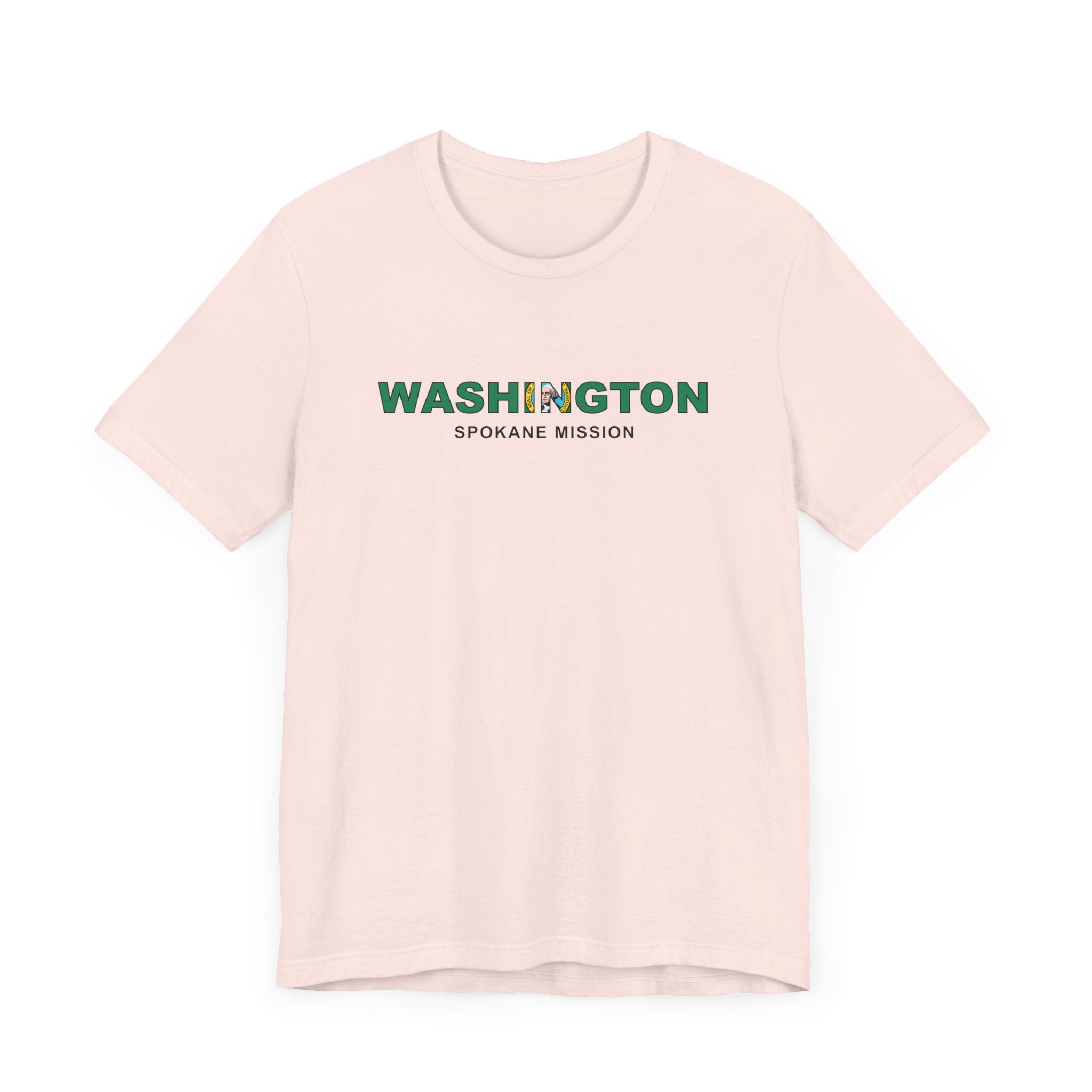 Washington Spokane Mission Flag Title T-shirt - Latter-Day Saint LDS Missionary Gift - Book of Mormon