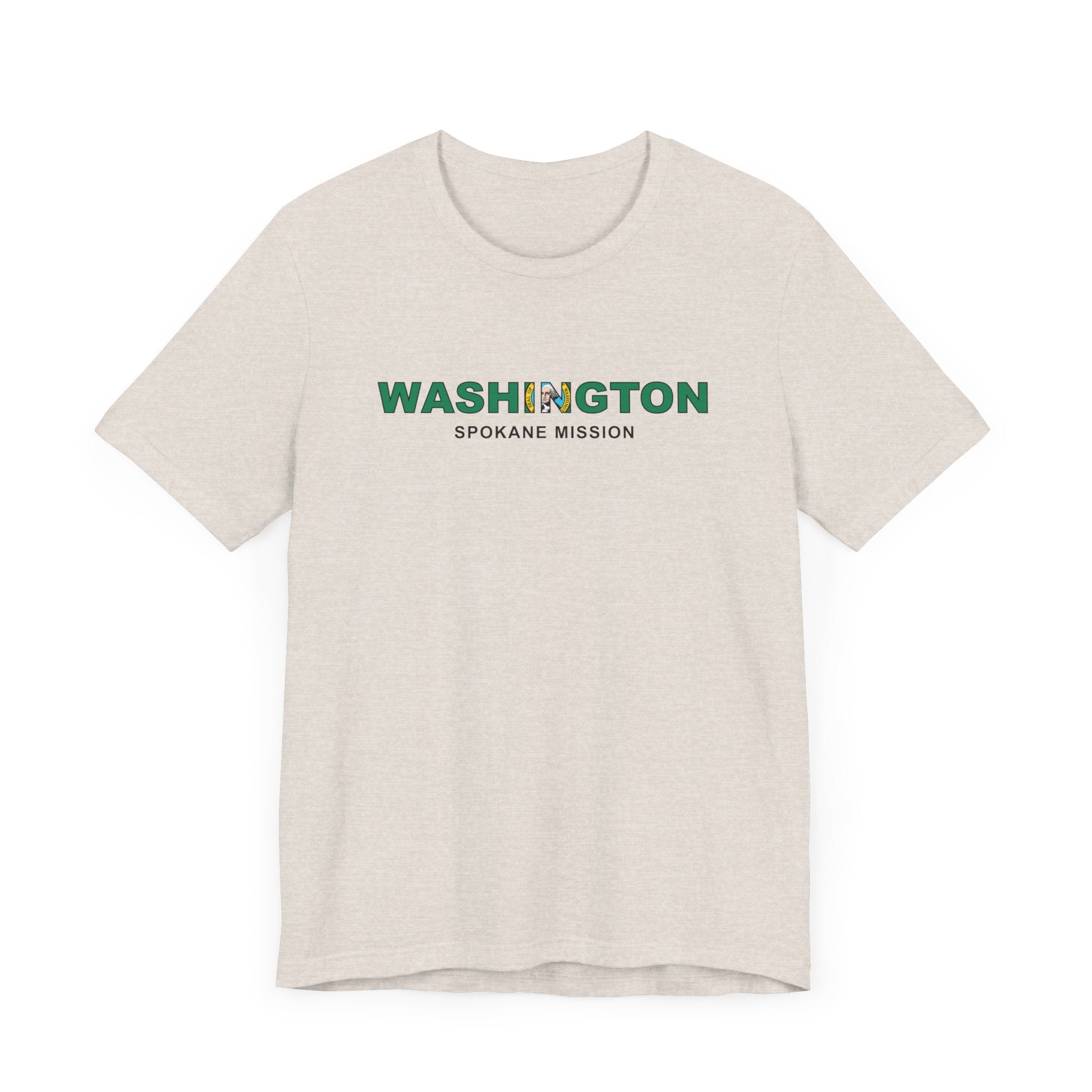 Washington Spokane Mission Flag Title T-shirt - Latter-Day Saint LDS Missionary Gift - Book of Mormon