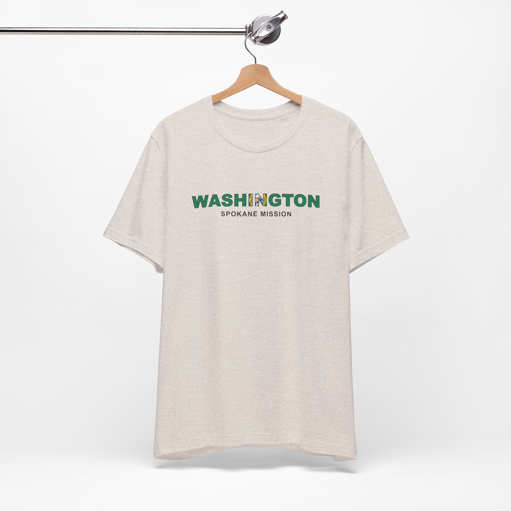 Washington Spokane Mission Flag Title T-shirt - Latter-Day Saint LDS Missionary Gift - Book of Mormon