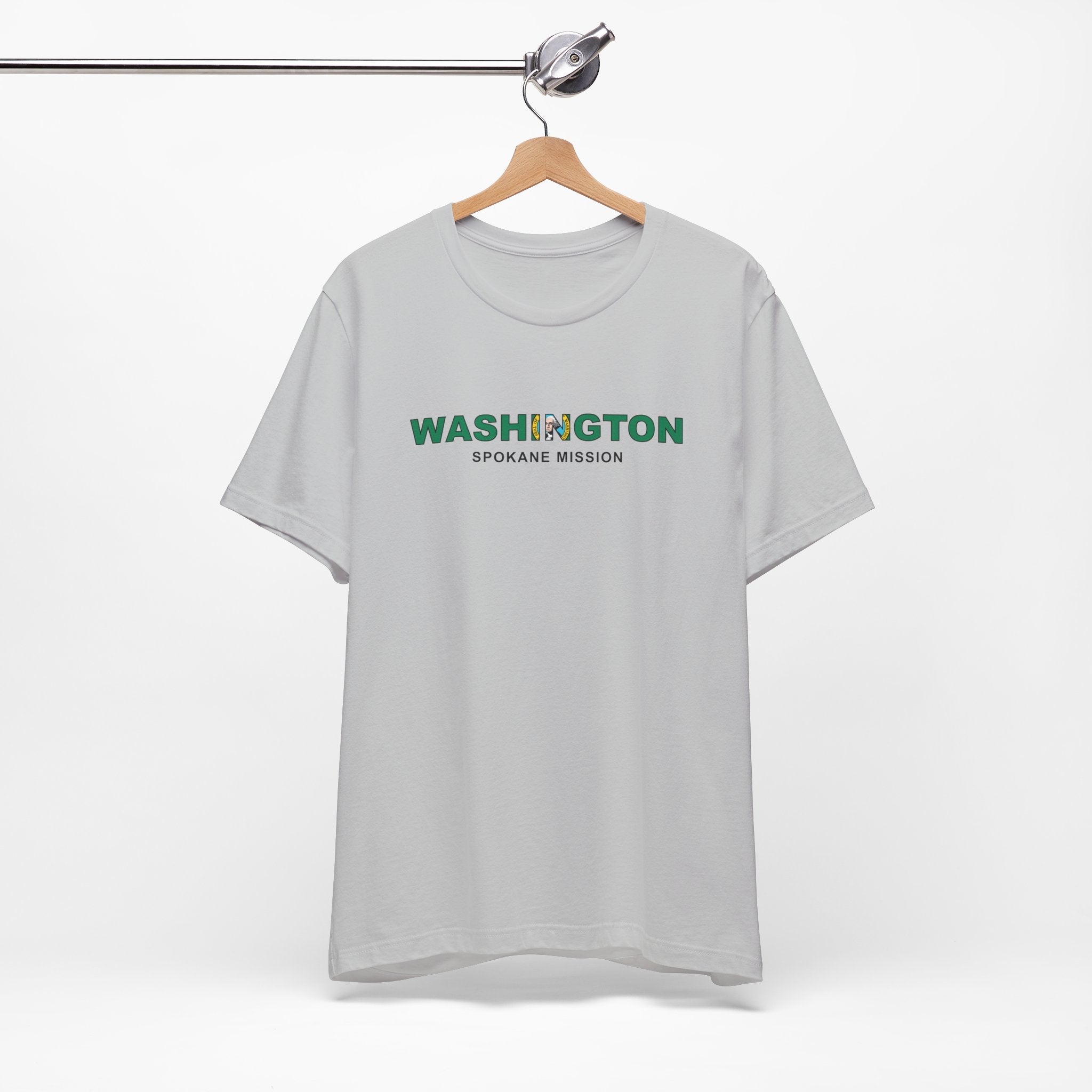 Washington Spokane Mission Flag Title T-shirt - Latter-Day Saint LDS Missionary Gift - Book of Mormon