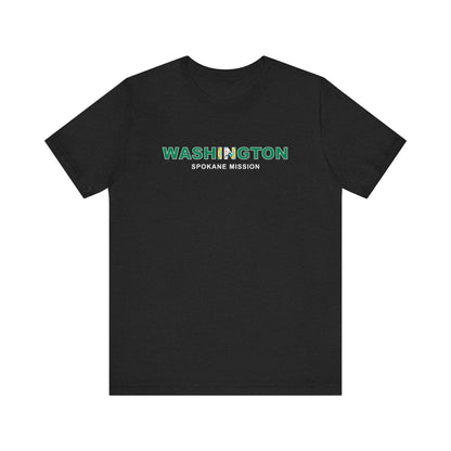 Washington Spokane Mission Flag Title T-shirt - Latter-Day Saint LDS Missionary Gift - Book of Mormon