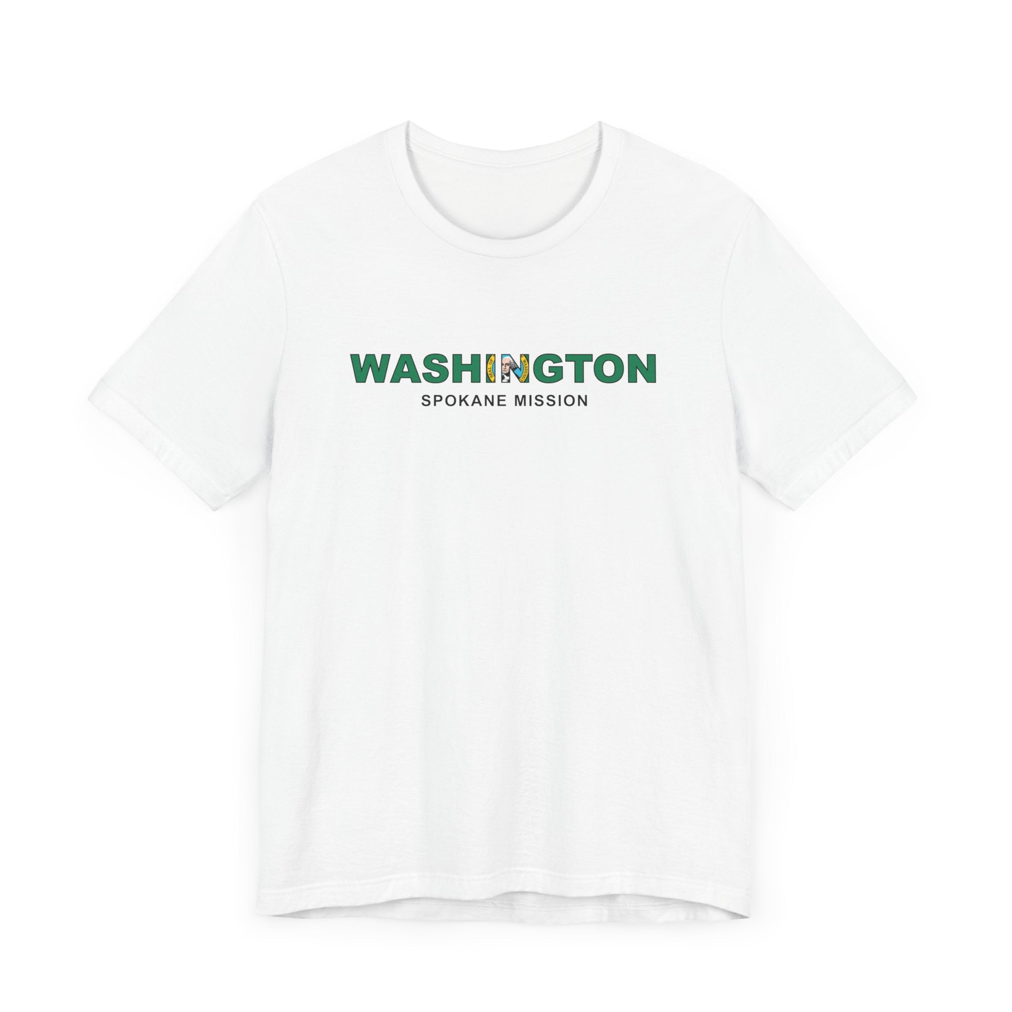 Washington Spokane Mission Flag Title T-shirt - Latter-Day Saint LDS Missionary Gift - Book of Mormon