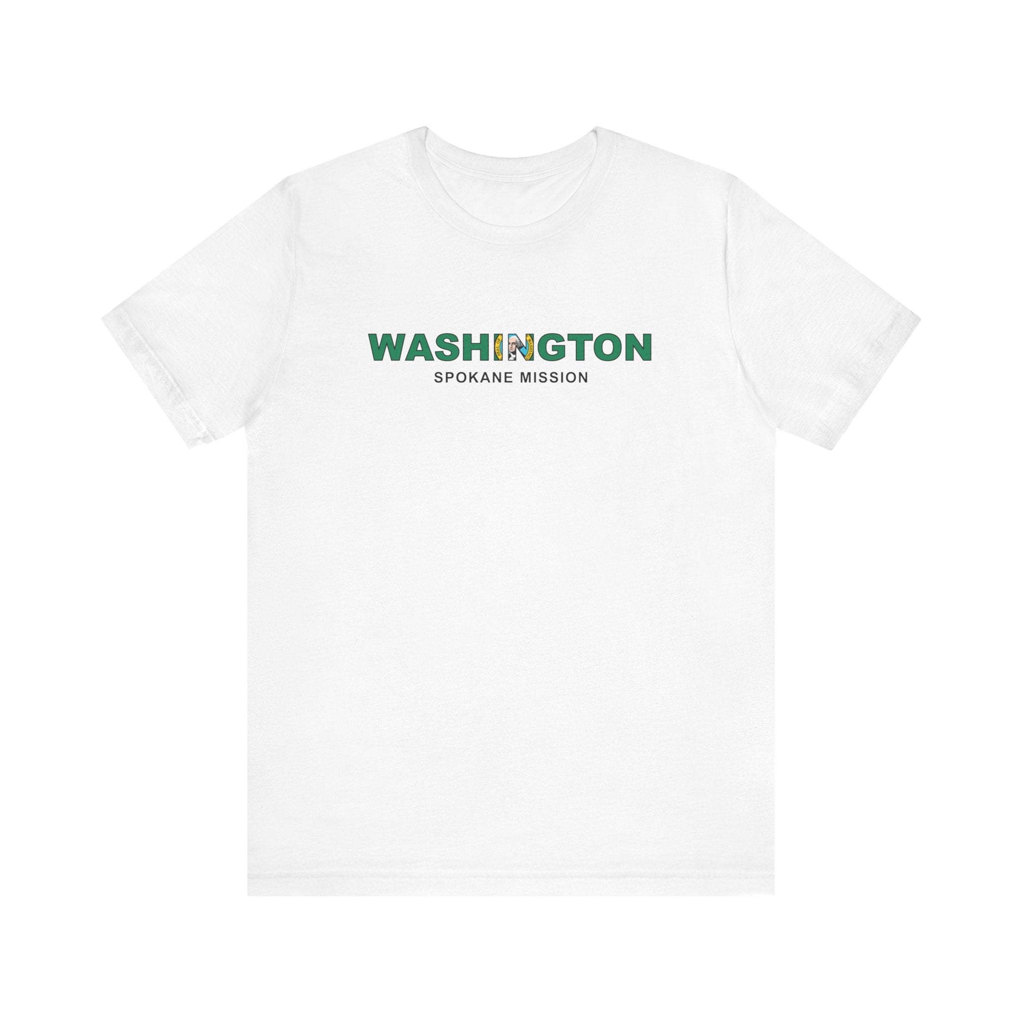 Washington Spokane Mission Flag Title T-shirt - Latter-Day Saint LDS Missionary Gift - Book of Mormon