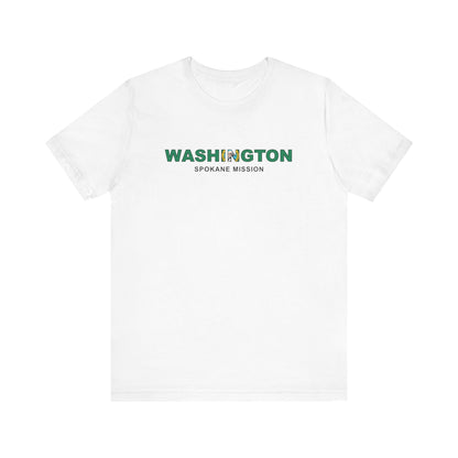 Washington Spokane Mission Flag Title T-shirt - Latter-Day Saint LDS Missionary Gift - Book of Mormon