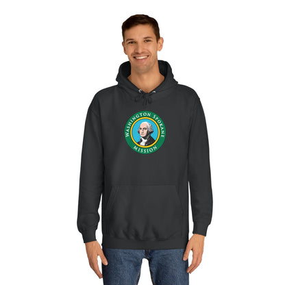 Washington Spokane Mission State Flag Logo (Black Border) College Hoodie