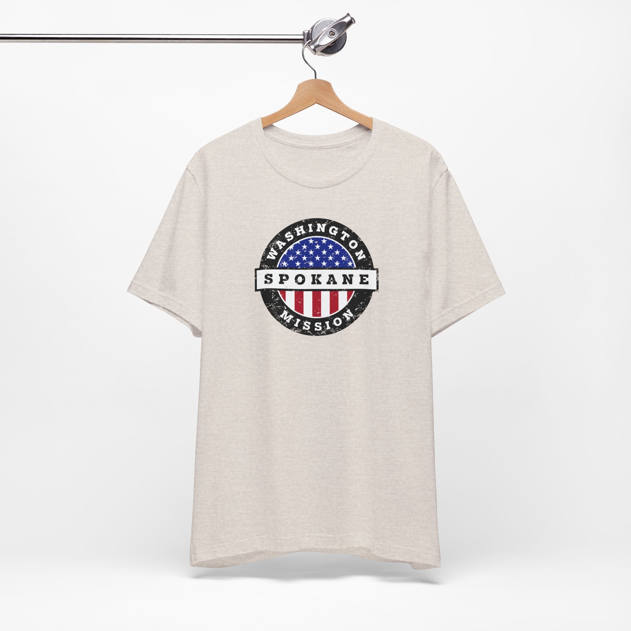 Washington Spokane Mission Vintage Circular USA Flag T-Shirt - Latter-Day Saint LDS Missionary Gift - Book of Mormon