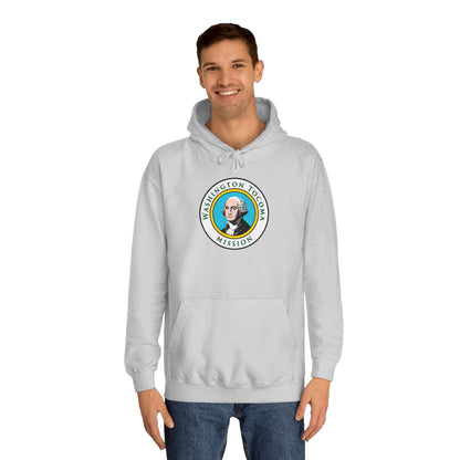 Washington Tacoma Mission State Flag Logo (White Border) College Hoodie