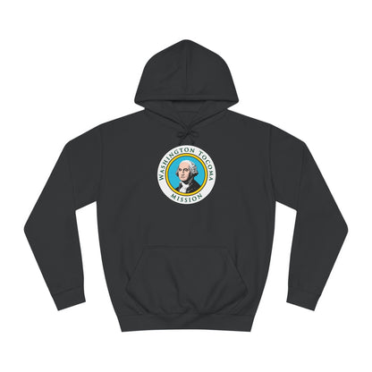 Washington Tacoma Mission State Flag Logo (White Border) College Hoodie