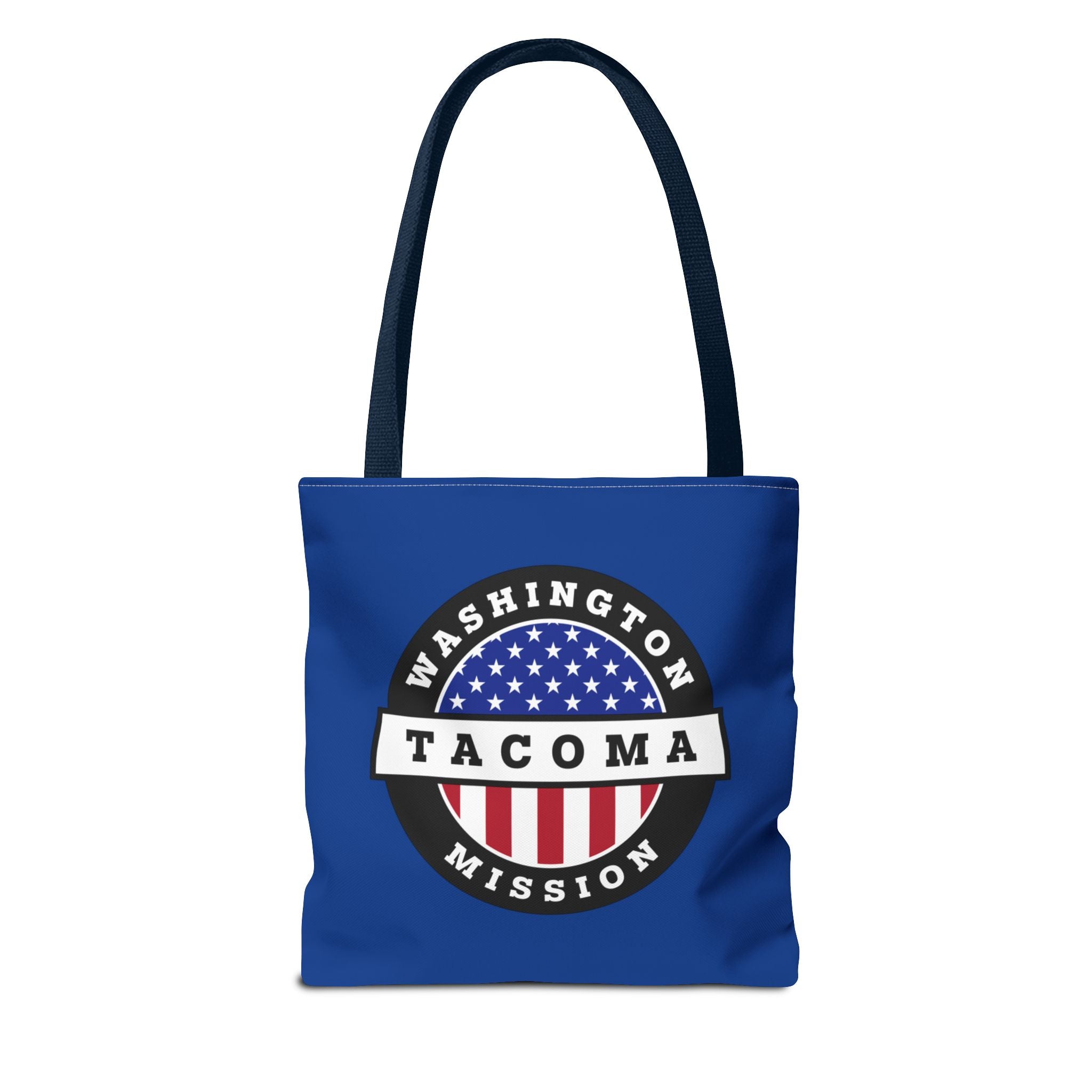 Washington Tacoma Mission USA Flag Logo Tote Bag Blue - Mission Wishlist - LDS Missionary Gift Store