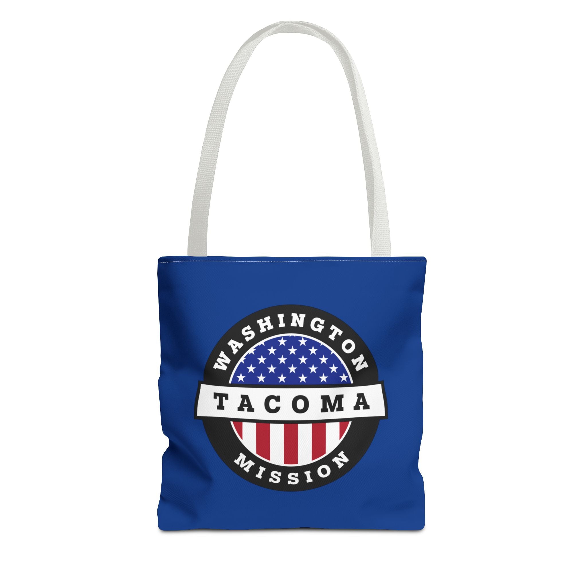 Washington Tacoma Mission USA Flag Logo Tote Bag Blue - Mission Wishlist - LDS Missionary Gift Store
