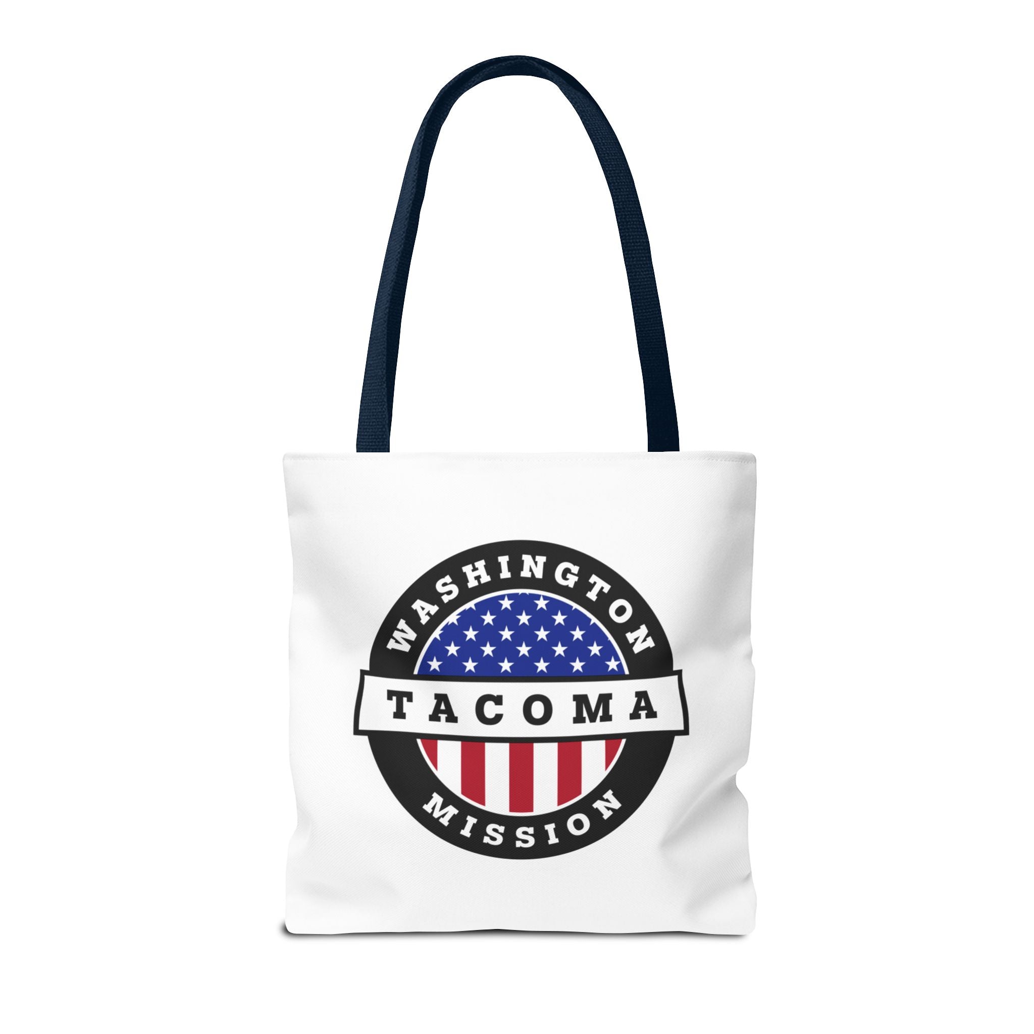 Washington Tacoma Mission USA Flag Logo Tote Bag White - Mission Wishlist - LDS Missionary Gift Store
