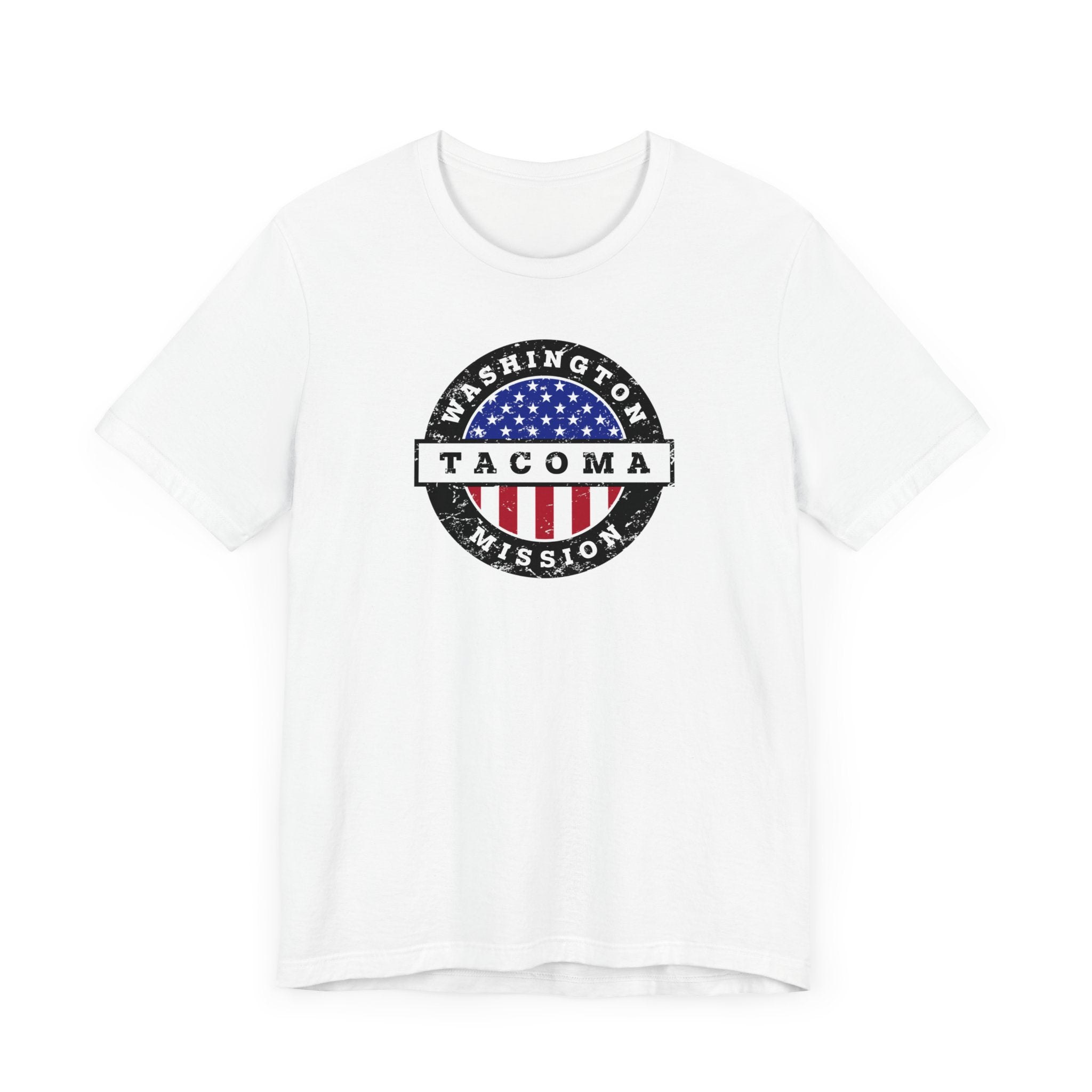 Washington Tacoma Mission Vintage Circular USA Flag T-Shirt - Latter-Day Saint LDS Missionary Gift - Book of Mormon