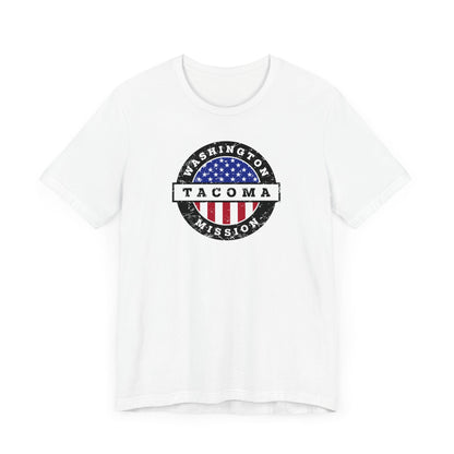 Washington Tacoma Mission Vintage Circular USA Flag T-Shirt - Latter-Day Saint LDS Missionary Gift - Book of Mormon