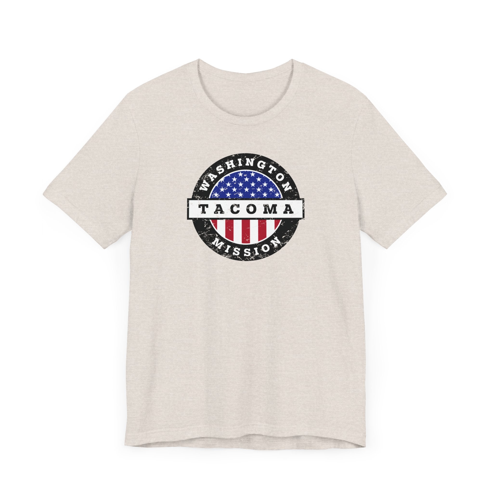 Washington Tacoma Mission Vintage Circular USA Flag T-Shirt - Latter-Day Saint LDS Missionary Gift - Book of Mormon