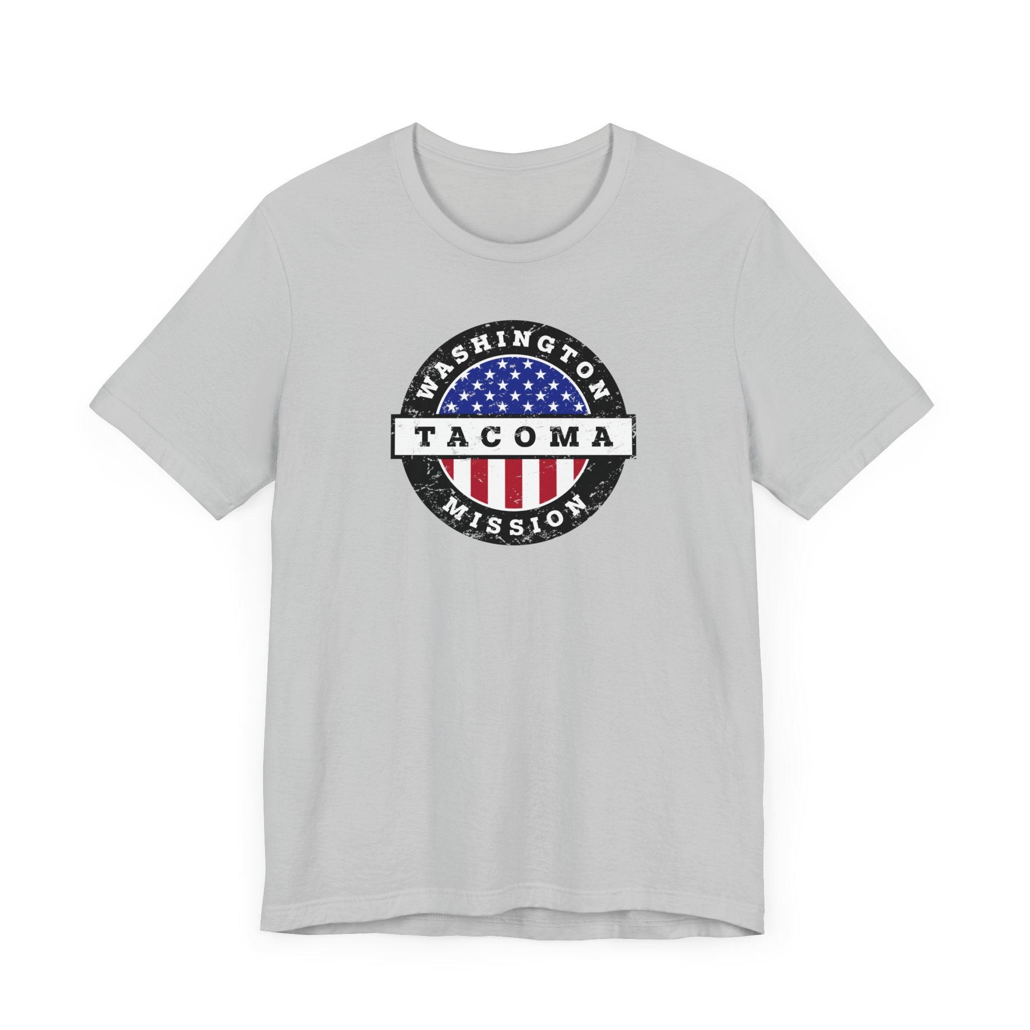 Washington Tacoma Mission Vintage Circular USA Flag T-Shirt - Latter-Day Saint LDS Missionary Gift - Book of Mormon