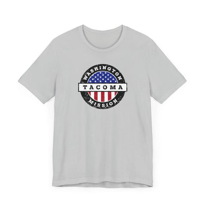 Washington Tacoma Mission Vintage Circular USA Flag T-Shirt - Latter-Day Saint LDS Missionary Gift - Book of Mormon