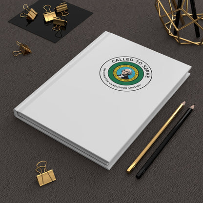 Washington Vancouver Mission Circle Flag Called to Serve White Hardcover Journal Matte - Latter-Day Saint LDS Missionary Gift - Book of Mormon