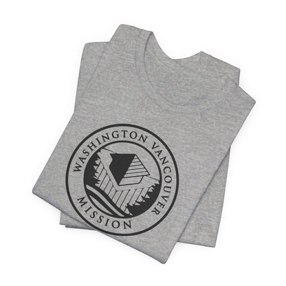 Washington Vancouver Mission Circular Monochrome Logo T-Shirt - Latter-Day Saint LDS Missionary Gift - Book of Mormon