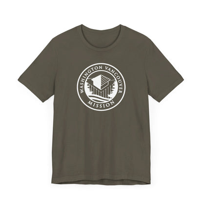 Washington Vancouver Mission Circular Monochrome Logo T-Shirt - Latter-Day Saint LDS Missionary Gift - Book of Mormon