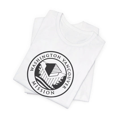 Washington Vancouver Mission Circular Monochrome Logo T-Shirt - Latter-Day Saint LDS Missionary Gift - Book of Mormon
