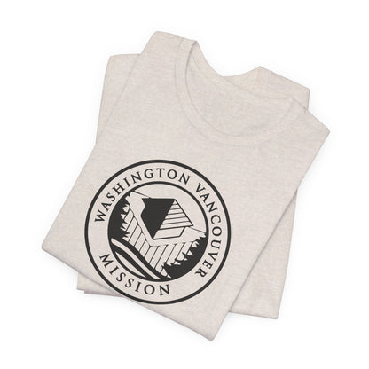 Washington Vancouver Mission Circular Monochrome Logo T-Shirt - Latter-Day Saint LDS Missionary Gift - Book of Mormon