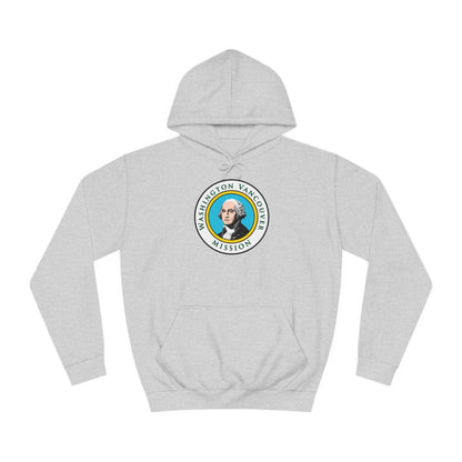 Washington Vancouver Mission State Flag Logo (White Border) College Hoodie