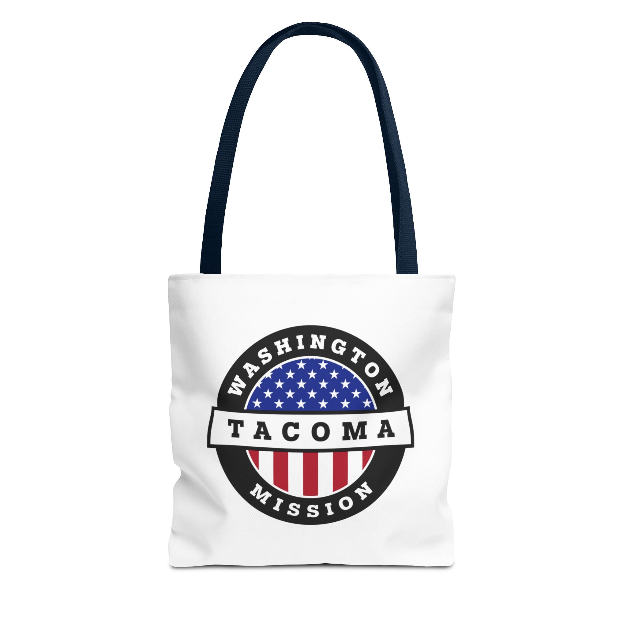 Washington Vancouver Mission USA Flag Logo Tote Bag White - Latter-Day Saint LDS Missionary Gift - Book of Mormon