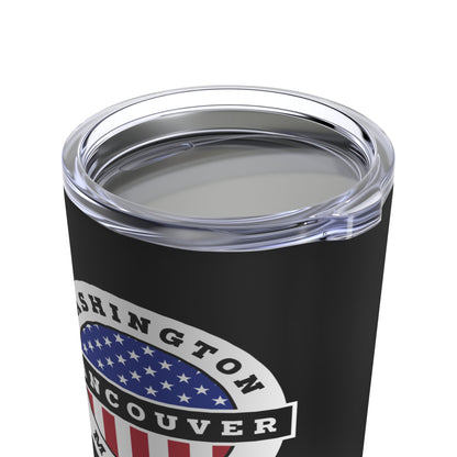 Washington Vancouver Mission USA Flag Logo Tumbler 20oz Black - Latter-Day Saint LDS Missionary Gift - Book of Mormon