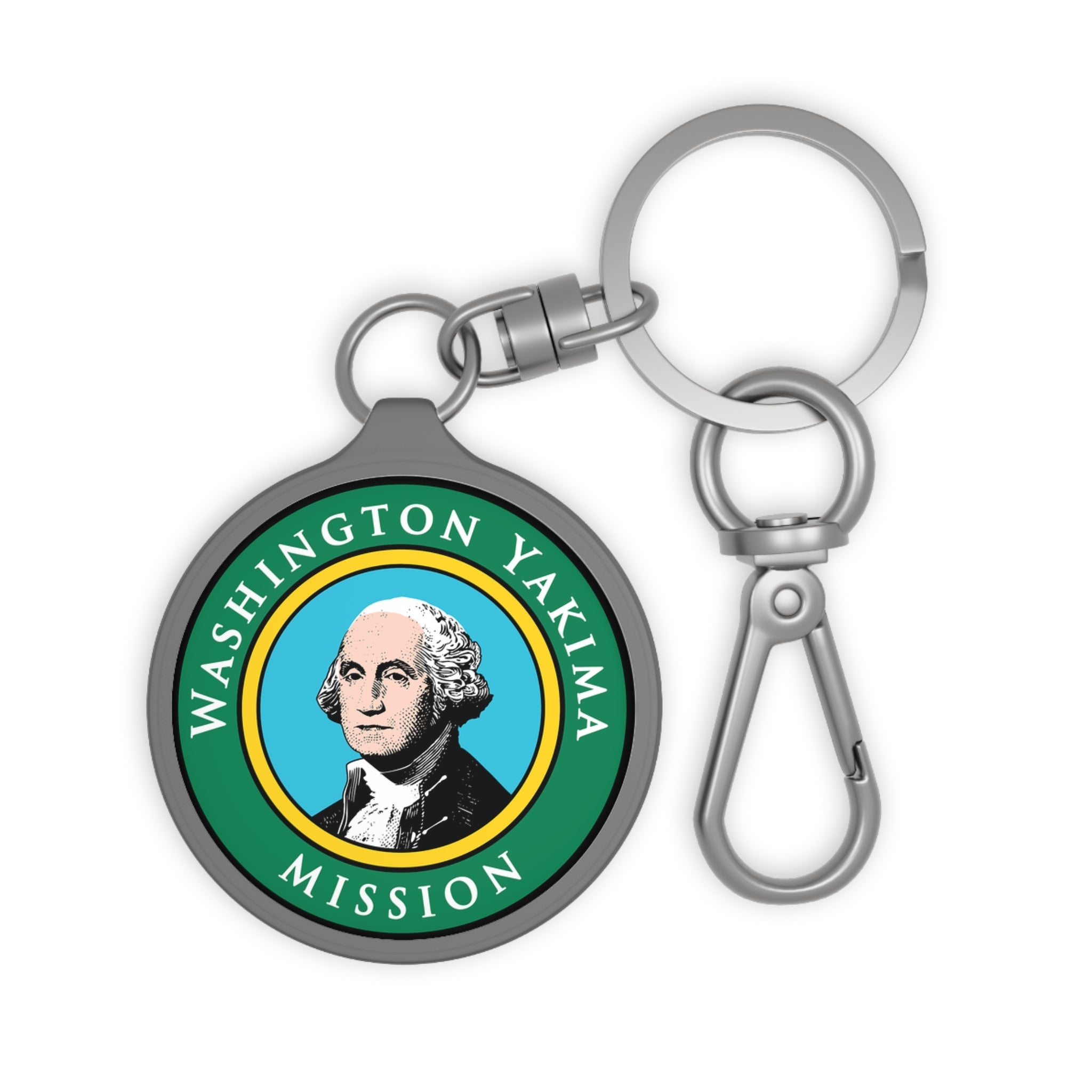 Washington Yakima Mission State Flag Logo Key Tag - Latter-Day Saint LDS Missionary Gift - Book of Mormon