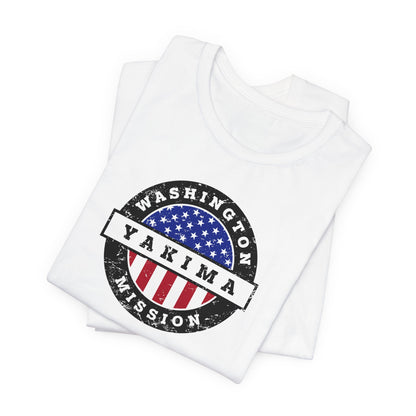 Washington Yakima Mission Vintage Circular USA Flag T-Shirt - Latter-Day Saint LDS Missionary Gift - Book of Mormon